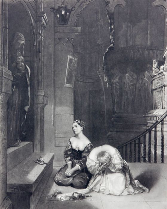 James Egan - 19th Century Mezzotint, Guilt and Innocence after JR Herbert