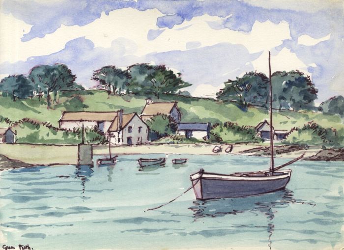 Peter H. Brown - Contemporary Watercolour, Green Porth, Isles of Scilly