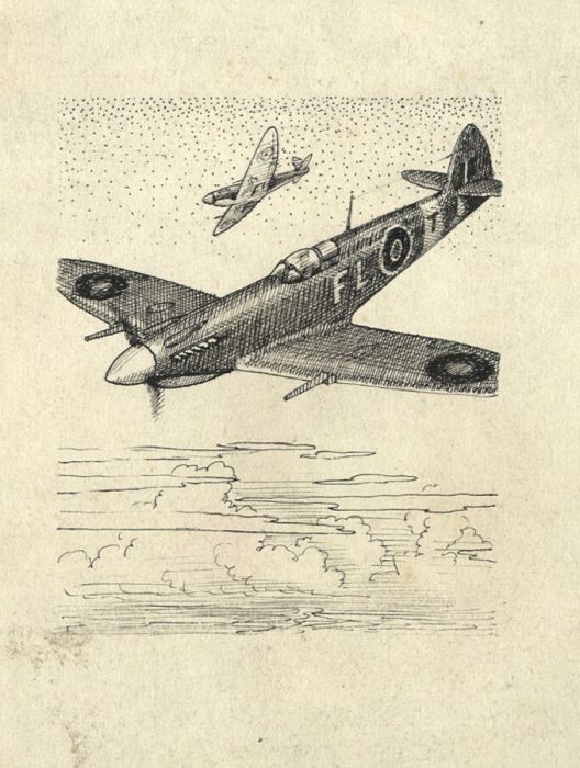 Early 20th Century Pen and Ink Drawing - Military Aircraft