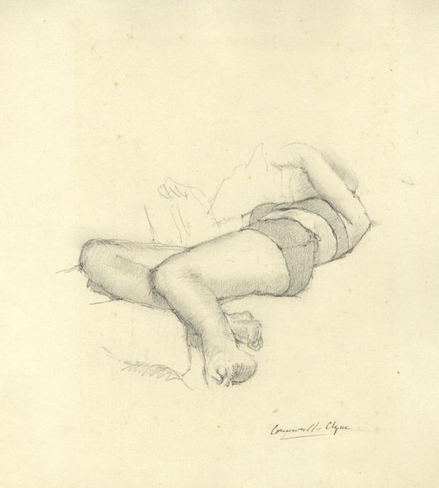 Adrian Cornwell-Clyne MBE FRPS - Mid 20th Century Graphite Drawing, Woman