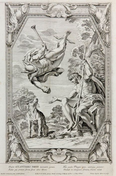 Petrus Aquila - 17th Century Engraving, Classical Frieze after Annibale Carracci