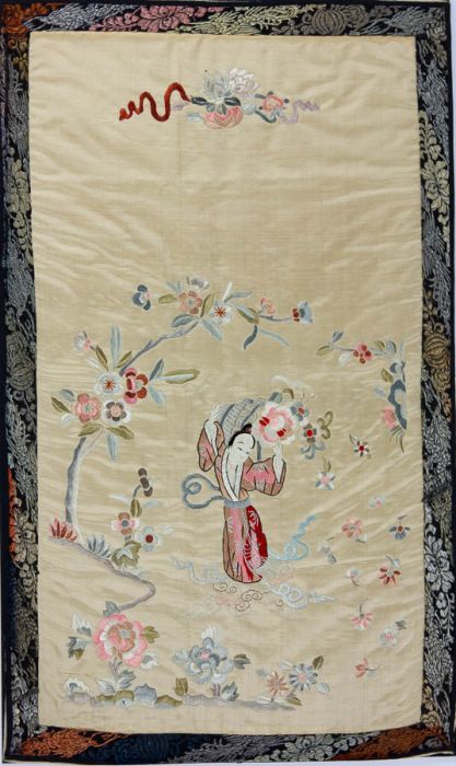 Chinese Mid 20th Century Embroidery - On Silk