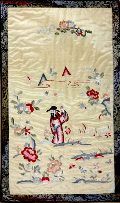 Chinese Mid 20th Century Embroidery - On Silk