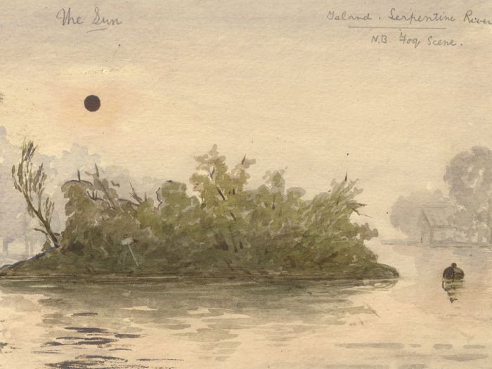 Late 19th Century Watercolour - Island, Serpentine River