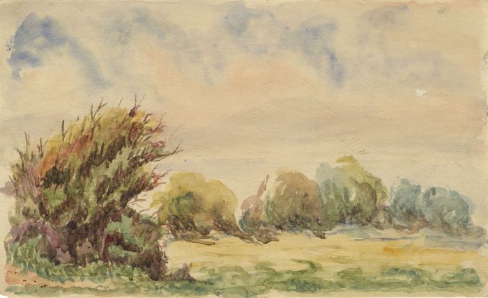 Double-Sided Early 20th Century Watercolour - Landscape