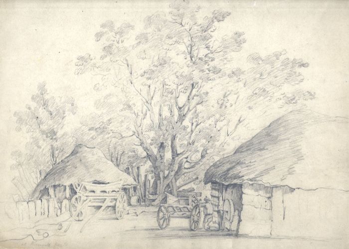 19th Century Graphite Drawing - At Wherwell, Hants