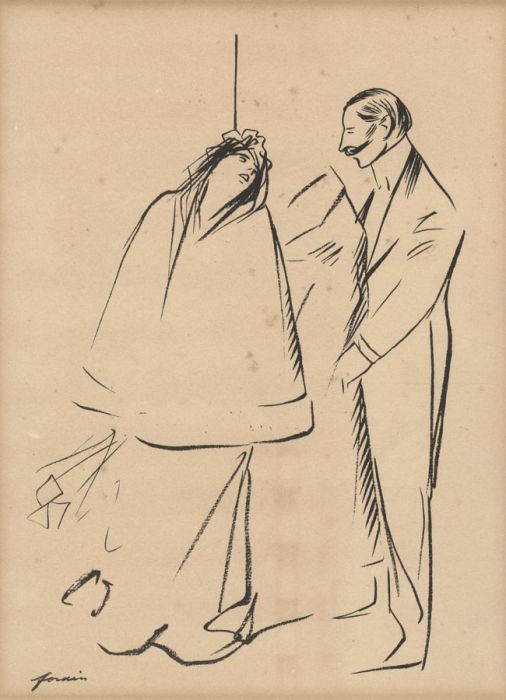 After Jean Louis Forain - Early 20th Century Lithograph, Two Figures