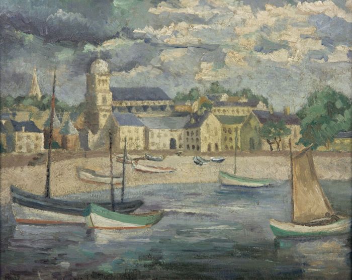 Early 20th Century Oil - Impressionist Coastal Scene