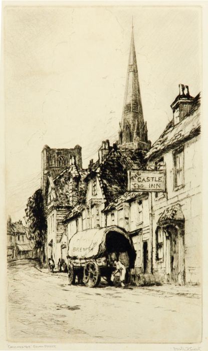 Dorothy T. Sweet - Early 20th Century Etching, Chichester, South Street