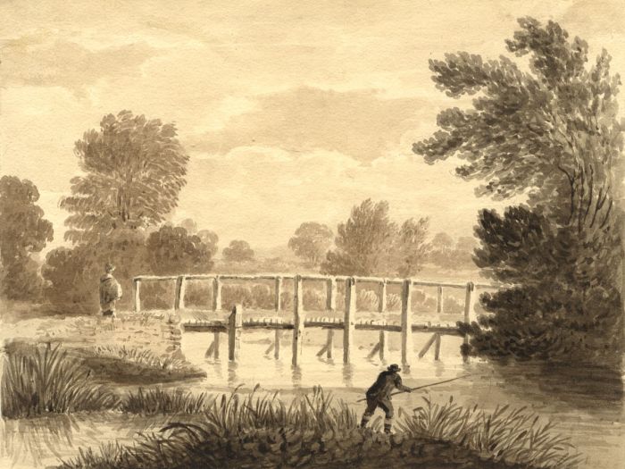 M.S. Blagson - Early 19th Century Watercolour, Bridge at Broadwater Warwicks