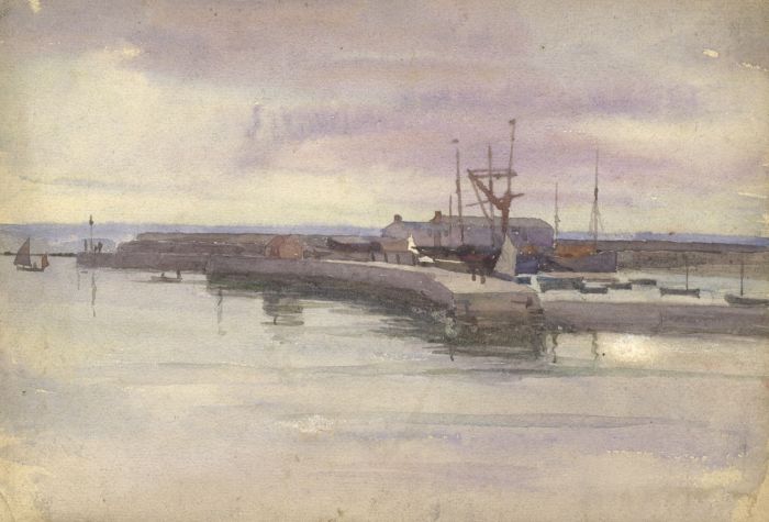 Edward Conway (b.1872) - Early 20th Century Watercolour, Harbour View