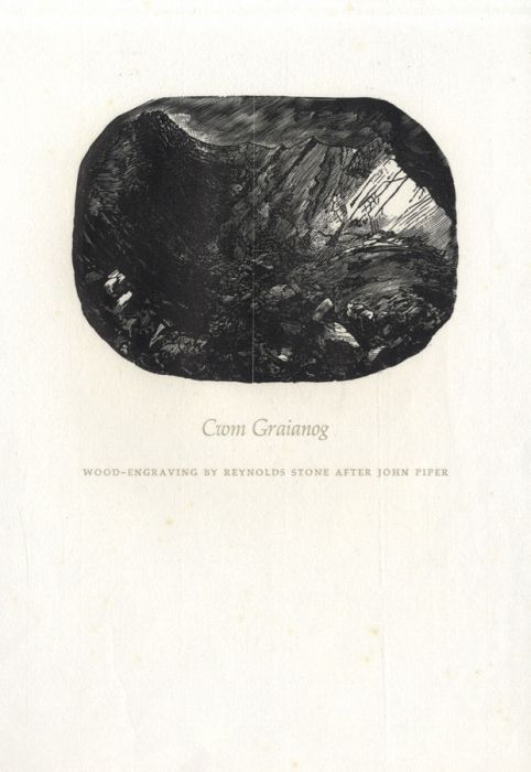Reynolds Stone - 1946 Wood Engraving, Cwm Graianog, after John Piper