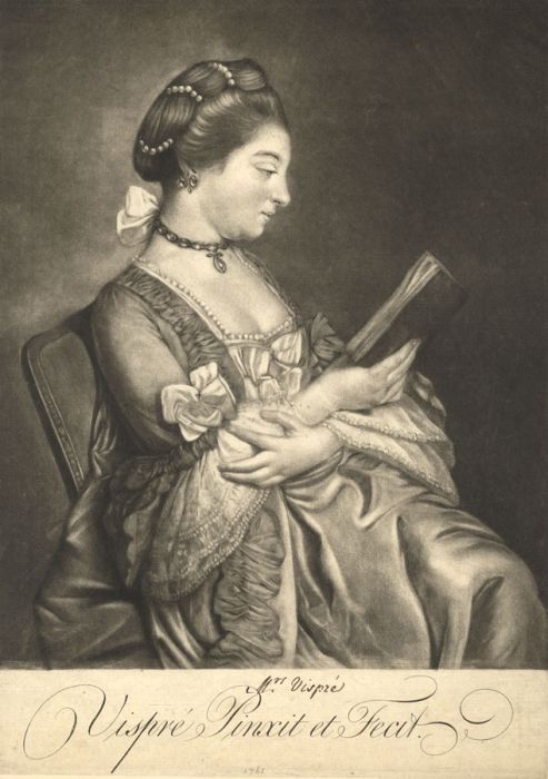Francois Vispre - 1761 Mezzotint, Mrs Vispre