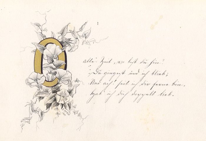 1879 Album of Ada, with Original Sonnets by her Father Henry Hamilton