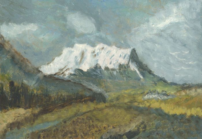 Early 20th Century Acrylic - Mountainous Landscape