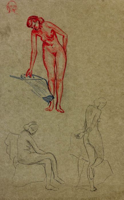 William Redgrave - Early 20th Century Pastel, Female Figure Studies