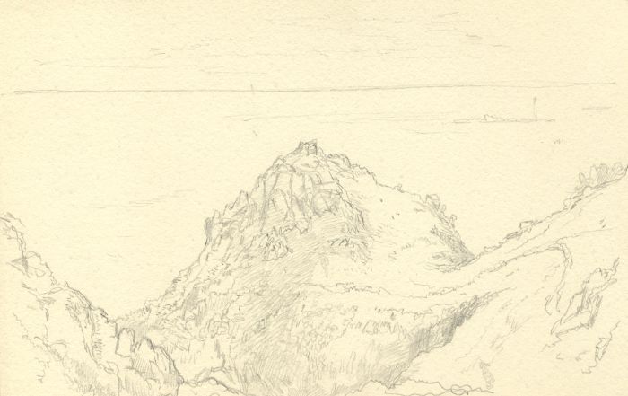 Rev Henry Robinson Wadmore - 19th Century Graphite Drawing, Sea View