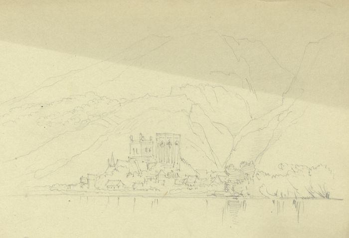 Rev Henry Robinson Wadmore - 1873 Graphite Drawing, Bacharach on the Rhine