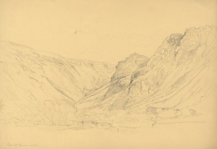Rev Henry Robinson Wadmore - 19th Century Graphite Drawing, Borrowdale, Cumbria