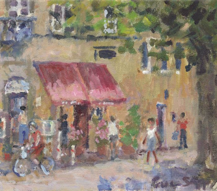 Prue Sapp - Mid 20th Century Oil, Art Shop, Volterra