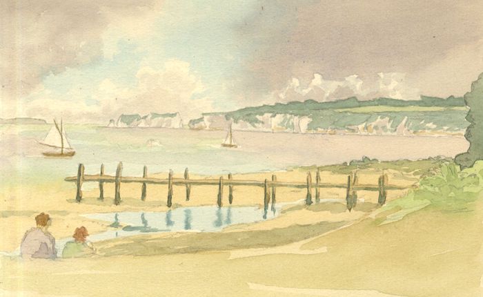 W.G. Lewis - Mid 20th Century Watercolour, Studland Bay, Dorset