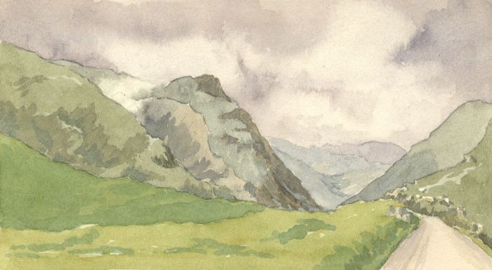 W.G. Lewis - Mid 20th Century Watercolour, The Three Sisters above Glencoe