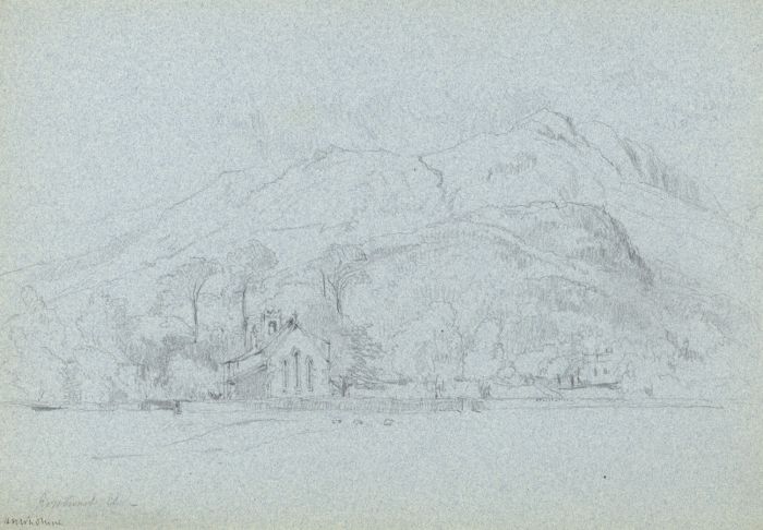 Rev Henry Robinson Wadmore - 19th Century Graphite Drawing, Church