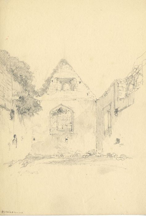 Rev Henry Robinson Wadmore - 19th Century Graphite Drawing, Building Ruin