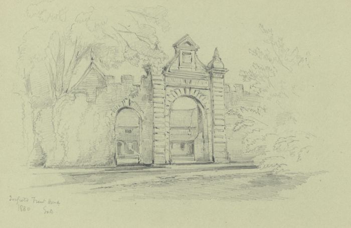 Rev Henry Robinson Wadmore - 1880 Graphite Drawing, Enfield, Forty Hall Gate