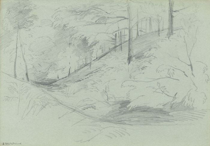 Rev Henry Robinson Wadmore - 19th Century Graphite Drawing, Wooded Landscape
