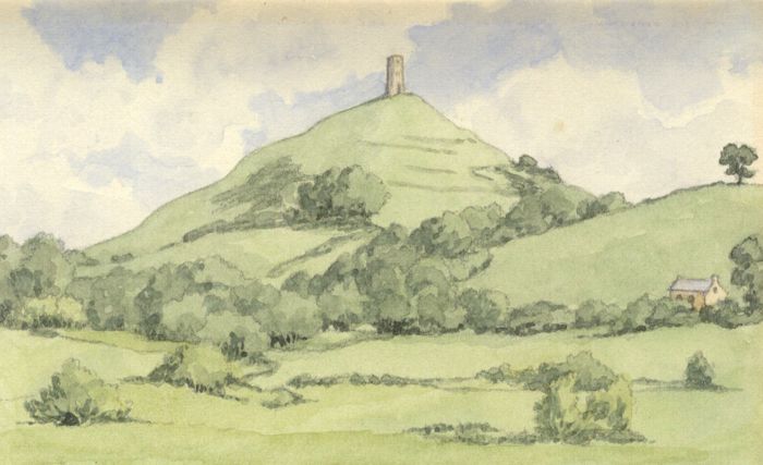 W.G. Lewis - Mid 20th Century Watercolour, Glastonbury Tor