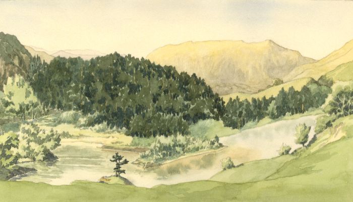 W.G. Lewis - Mid 20th Century Watercolour, Tarn Howes and Helvellyn
