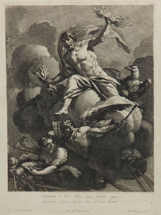 Michel Dorigny - 1644 Engraving, Jupiter