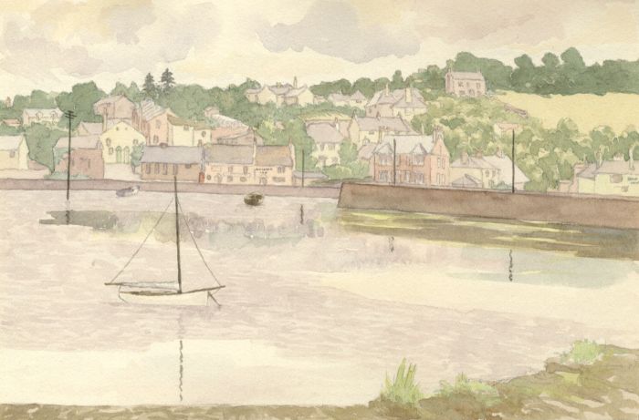 W.G. Lewis - 1951 Watercolour, Cockwood, Devon