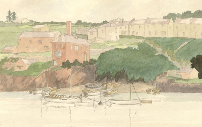 W.G. Lewis - 1951 Watercolour, Brixham, Devon