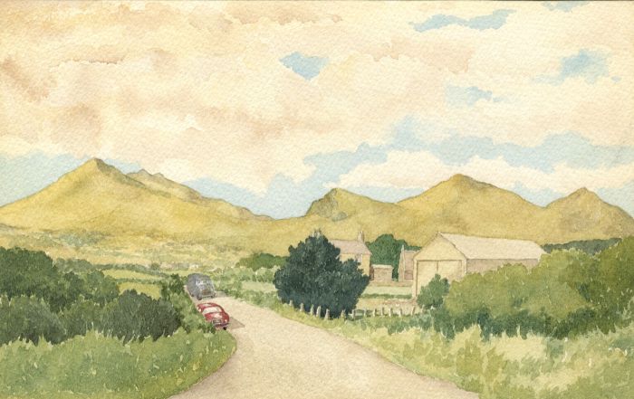 Eileen Lewis - 1984 Watercolour, Yr Eifl, Llyn Peninsula, Wales