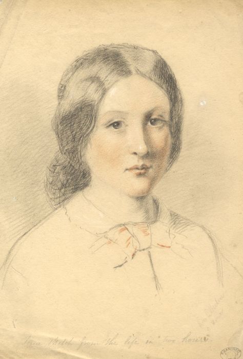 19th Century Graphite Drawing - Portrait Sketch from Life