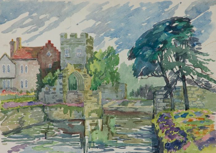 Pat Wearn - 1960 Watercolour, Castle View