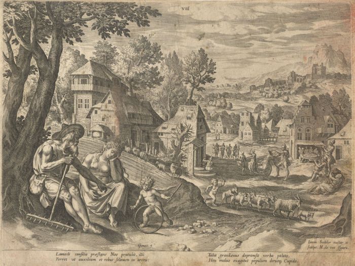 Jan Sadeler (1550-1600) - 16th Century Engraving, Genes 5