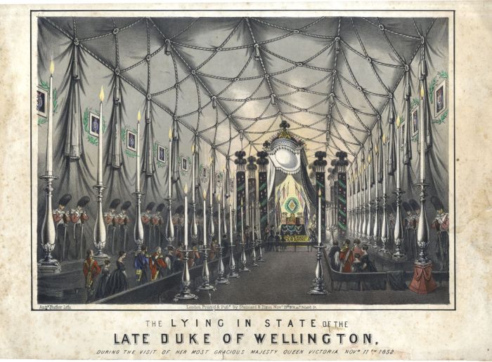 Augs Butler - 1852 Lithograph, The Lying in State of the Late Duke of Wellington