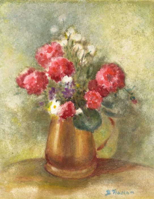 B. Haslam - Mid 19th Century Watercolour, Flowers Still Life