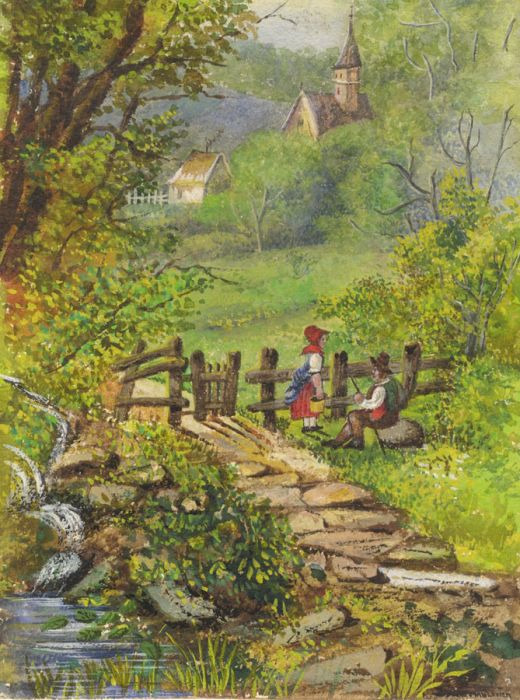 Style of Josef Madlener - Early 20th Century Watercolour, Forest Scene