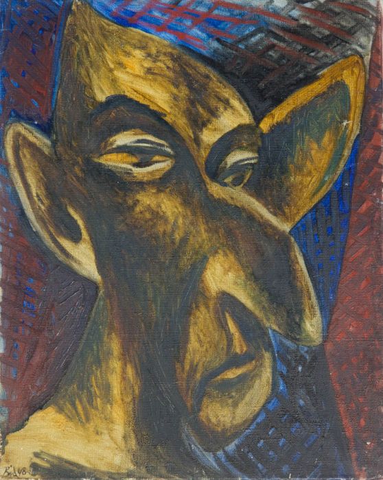 Bird - 1948 Oil, Caricatured Study