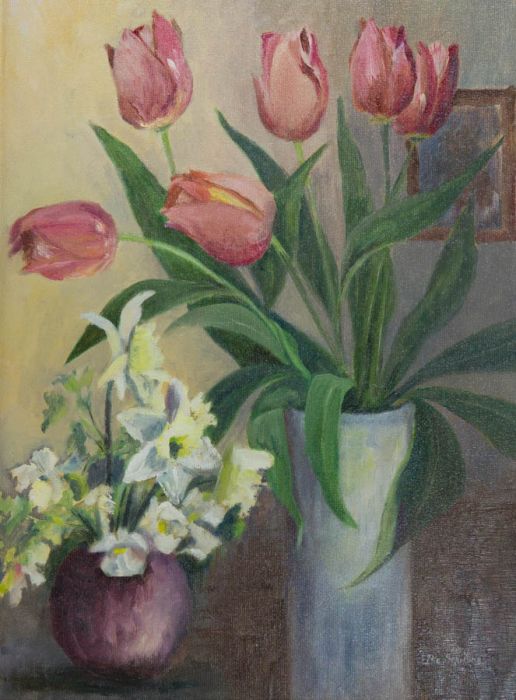 Elke Squibbs - Contemporary Oil, Spring Flowers