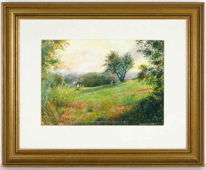 Denise Pattison - 1990 Watercolour, Looking Towards Chipstead