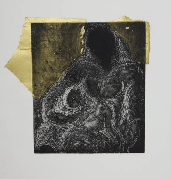 Joan Lewis - Contemporary Etching, Mother and Child