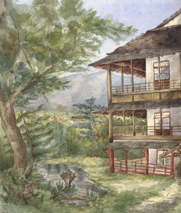 Style of Mortimer Menpes - Early 20th Century Watercolour, Garden View