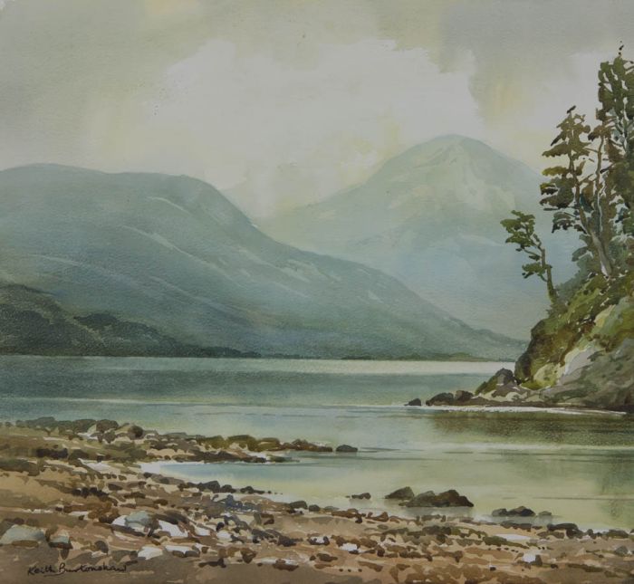 Keith Burtonshaw - Contemporary Watercolour, Derwent Water, Lake District