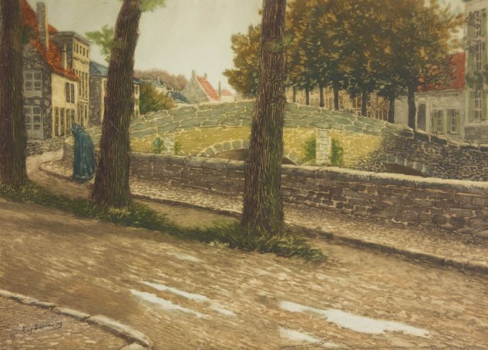Early 20th Century Mixed Media - Street