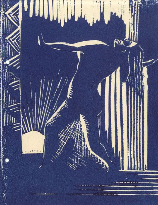Kenneth G. Meehan - Mid 20th Century Linoprint, Figure